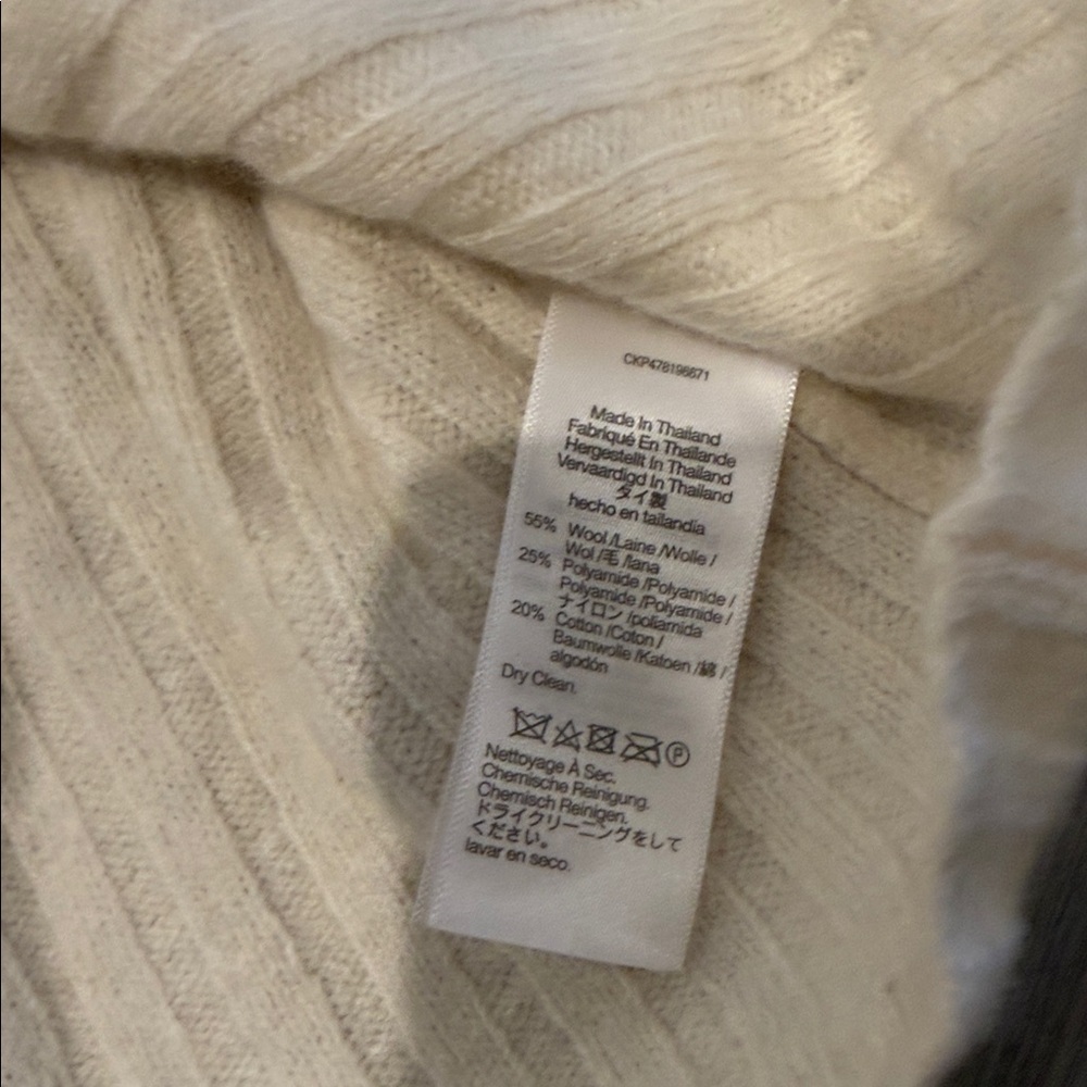 Madewell Niles Wide Rib Collar Cardigan Antique Cream - Picture 4 of 4